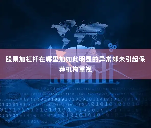 股票加杠杆在哪里加如此明显的异常却未引起保荐机构重视