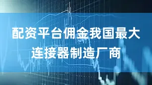 配资平台佣金我国最大连接器制造厂商